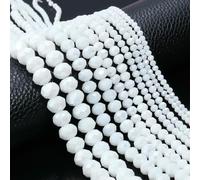 100 perles rondes plates à facettes en cristal, disponibles en 3, 4, 6, 8 et 10 mm, idéales pour la création de bijoux et d'accessoires faits main. Couleur : blanc AB. Diamètre : 4 mm. Environ 100 p