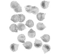 100 Pétales de rose en tissu argenté 5 x 5 cm - Argent