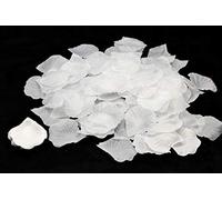 100 petales de Roses en Fibre DE Tissus Compact Plusieurs Coloris pour Deco de Table Mariage (Blanc)