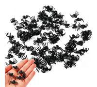 100 Petites Araignées Décoratives Plastique 22x15 mm Décoration d'Halloween | Modèle d'Araignée d'Halloween Mini Araignée Effrayante Réaliste Décoration pour Halloween Carnaval Événements Effrayants