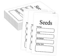 100 petites enveloppes blanches, enveloppes de graines auto-adhésives, paquets de graines avec papier kraft pré-imprimé pour la conservation et la collecte de graines (8x12 cm/3,15x4,72 pouces)