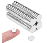 100 Pezzi Mini Magneti, 8 x 2mm Rotondi Potenti Magneti, Magnete Neodimio Rotonde, Mini Calamita Rotondo Calamite Potenti, Multiuso Mini Calamite, Magneti per Lavagna Bianca, Frigorifero, Foto