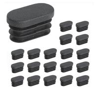 100 pices 15x30mm Embouts en Plastiquepour Tubes Pieds de Meubles Embouts Ovalespour Pieds de Chaise en Plastique Bouchon PZCC