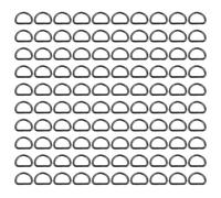 100 Piece D Ring Set, Iron Material, Precision Crafted For Dog Collars, Bags, Sewing Crafts, And DIY Accessories (Gun color)