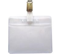 100 Pièce Enveloppement Id avec Clip Transparent PVC Souple Format Paysage pour Châssis Jusqu'à Environ 85x55mm Qualité Exécution Protection Tiroir Housse Badge Porte-Cartes Carte D'Entreprise