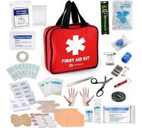 100 Piece First Aid Kit Complete First Aid Kit For Home,Work,Car,Camping,Hiking-Compact And Complete First Aid Kit In Pouch 19 X 16 X 5 Cm