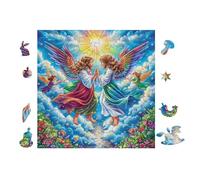 100 Piece Jigsaw Puzzle for Adults Anges Volant dans Le Ciel 28x28cm Framable Wall Art for Office Cafe Decor Unique Artistic Display for Commercial Space Decor Gift