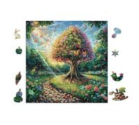 100 Piece Jigsaw Puzzle for Adults Arbre Magique de la Vie 28x28cm Winter Holiday Indoor Activity Perfect for Cold Days Family Time Together Fun Hobby Gift