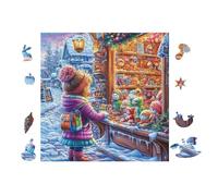 100 Piece Jigsaw Puzzle for Adults avec des Cadeaux en Hiver 28x28cm Retirement Gift for Elderly Great for Brain Health Memory Training Leisure Time Activity Gift