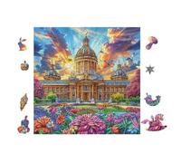 100 Piece Jigsaw Puzzle for Adults Bâtiment du Capitole 28x28cm Intermediate Level Puzzle Great for Skill Improvement Logical Reasoning Training Brain Exercise