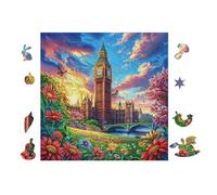 100 Piece Jigsaw Puzzle for Adults Big Ben 28x28cm High Difficulty Challenging Puzzle Great for Advanced Players Strong Sense of Accomplishment