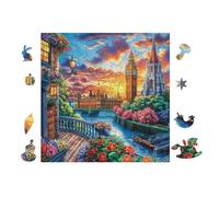 100 Piece Jigsaw Puzzle for Adults Big Ben 28x28cm Vibrant Non-Fading Print Framable Wall Art Ideal for Living Room Bedroom Office Home Artistic