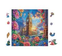 100 Piece Jigsaw Puzzle for Adults Big Ben 28x28cm Winter Holiday Indoor Activity Perfect for Cold Days Family Time Together Fun Hobby Gift
