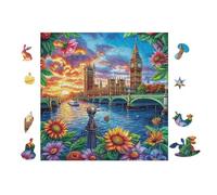 100 Piece Jigsaw Puzzle for Adults Big Ben de Londres 28x28cm Intermediate Level Puzzle Great for Skill Improvement Logical Reasoning Training Brain Exercise