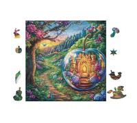 100 Piece Jigsaw Puzzle for Adults Boule de Cristal Magique 28x28cm Summer Holiday Activity Great for Vacation Travel Home Leisure Relaxing Hobby Time Gift