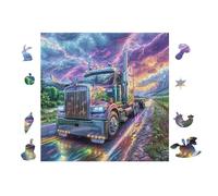 100 Piece Jigsaw Puzzle for Adults Camion coloré on Road 28x28cm High Precision Cut Puzzle Perfect Seamless Fit No Gaps Smooth Assembly Experience Gift