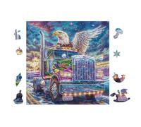 100 Piece Jigsaw Puzzle for Adults Camion with Eagle 28x28cm Birthday Gift for Teens Adults Fun Hobby Perfect for Leisure Time Brain Exercise Gift