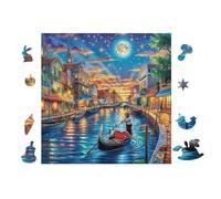 100 Piece Jigsaw Puzzle for Adults Canaux de Venise 28x28cm Team Building Activity for Office Colleagues Fun Group Game Improve Cooperation Ability