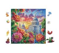 100 Piece Jigsaw Puzzle for Adults Capitole 28x28cm Valentine's Day Gift for Couple Fun Bonding Activity Smooth Assembly Leisure Time Together
