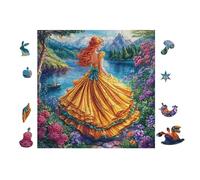 100 Piece Jigsaw Puzzle for Adults Cendrillon en Jaune 28x28cm House Warming Gift for New Homeowners Elegant Wall Decor Easy to Frame Display Gift