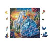 100 Piece Jigsaw Puzzle for Adults Cendrillon et Cheval 28x28cm Valentine's Day Gift for Couple Fun Bonding Activity Smooth Assembly Leisure Time Together
