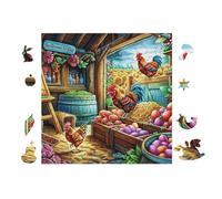 100 Piece Jigsaw Puzzle for Adults Chalet de Ferme 28x28cm Expert Level Challenging Puzzle Great for Collectors Logical Thinking Skill Improvement Brain Training