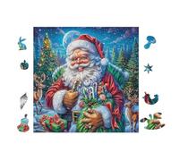 100 Piece Jigsaw Puzzle for Adults Chalet du Père Noël 28x28cm Retirement Gift for Elderly Great for Brain Health Memory Training Leisure Time Activity Gift