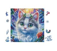 100 Piece Jigsaw Puzzle for Adults Chat with Flower Crown 28x28cm Christmas Ideal for Indoor Activities Rainy Days Weekends Family Time Together Fun Hobby