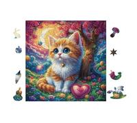 100 Piece Jigsaw Puzzle for Adults Chat with Heart 28x28cm Rainy Day Indoor Activity Perfect for 14+s Teens Adults Family Fun Safe No Burrs Material Gift