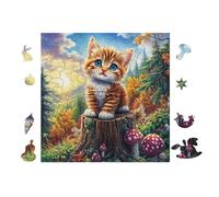 100 Piece Jigsaw Puzzle for Adults Chat with Mushrooms 28x28cm High Difficulty Puzzle for Advanced Players Great for Skill Training Challenge YoursLutin Gift