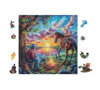 100 Piece Jigsaw Puzzle for Adults Cheval 28x28cm Stress Relief Anxiety Reduction Puzzle Perfect for Office Workers Daily Unwind After Long Work Hours