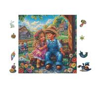 100 Piece Jigsaw Puzzle for Adults Children in Jardin de Chalet 28x28cm Summer Holiday Activity Great for Vacation Travel Home Leisure Relaxing Hobby Time Gift