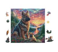 100 Piece Jigsaw Puzzle for Adults Chiot Berger Allemand 28x28cm High Precision Cut Puzzle Perfect Seamless Fit No Gaps Smooth Assembly Experience Gift