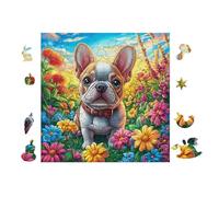 100 Piece Jigsaw Puzzle for Adults Chiot BouleChienue français 28x28cm Winter Holiday Indoor Activity Perfect for Cold Days Family Time Together Fun Hobby Gift