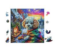 100 Piece Jigsaw Puzzle for Adults Chiot Caniche 28x28cm Art Therapy Puzzle Great for Mental Health Stress Relief Emotional Regulation Relaxation Gift