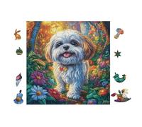 100 Piece Jigsaw Puzzle for Adults Chiot Caniche 28x28cm Stress Relief Anxiety Reduction Puzzle Perfect for Office Workers Daily Unwind After Long Work Hours