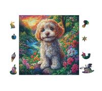 100 Piece Jigsaw Puzzle for Adults Chiot Caniche 28x28cm Stress Relief Anxiety Reduction Puzzle Perfect for Office Workers Daily Unwind After Long Work Hours
