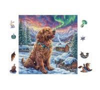 100 Piece Jigsaw Puzzle for Adults Chiot Golden Retriever 28x28cm High Precision Cut Puzzle Perfect Seamless Fit No Gaps Smooth Assembly Experience Gift