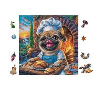 100 Piece Jigsaw Puzzle for Adults Chiot Voiturelin in Chef Outfit 28x28cm High Difficulty Puzzle for Advanced Players Great for Skill Training Challenge YoursLutin Gift