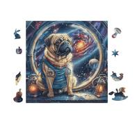 100 Piece Jigsaw Puzzle for Adults Chiot Voiturelin in Space Suit 28x28cm Christmas Ideal for Indoor Activities Rainy Days Weekends Family Time Together Fun Hobby