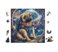 100 Piece Jigsaw Puzzle for Adults Chiot Voiturelin in Space Suit 28x28cm Summer Holiday Activity Great for VaChation Travel Home Leisure Relaxing Hobby Time Gift