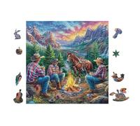 100 Piece Jigsaw Puzzle for Adults Cowboy et Cheval 28x28cm Boxing Day Gift for Family Great for Gathering Time Together Fun Group Activity Gift