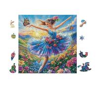 100 Piece Jigsaw Puzzle for Adults Danser avec Un Papillon 28x28cm Graduation Gift for Students Great for Brain Training Relaxation After Long Time Study Gift
