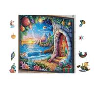 100 Piece Jigsaw Puzzle for Adults Doorway to Magical Paysage 28x28cm 14+s Friendly Puzzle Great for Parent-14+ Interaction Improve 14+ren's Concentration Patience