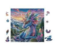 100 Piece Jigsaw Puzzle for Adults Dragon avec Ailes Arc-en-Ciel 28x28cm Easy Assembly for Beginners Great for 14+s Teens Improve Hands-on Ability Concentration