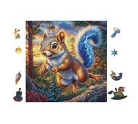 100 Piece Jigsaw Puzzle for Adults Écureuil 28x28cm Art Therapy Puzzle Great for Mental Health Stress Relief Emotional Regulation Relaxation Gift
