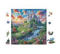 100 Piece Jigsaw Puzzle for Adults Fantasy Château 28x28cm Easy Assembly for Beginners Great for 14+s Teens Improve Hands-on Ability Concentration
