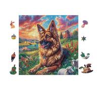 100 Piece Jigsaw Puzzle for Adults GerHomme Shepherd Chiot 28x28cm Graduation Gift for Students Great for Brain Training Relaxation After Long Time Study Gift