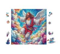 100 Piece Jigsaw Puzzle for Adults Jésus avec des Fleurs 28x28cm Professional Grade Puzzle for Enthusiasts Premium Quality No Burrs Cooperation Gift