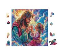 100 Piece Jigsaw Puzzle for Adults Jésus avec Enfant 28x28cm Team Building Activity for Office Colleagues Fun Group Game Improve Cooperation Ability